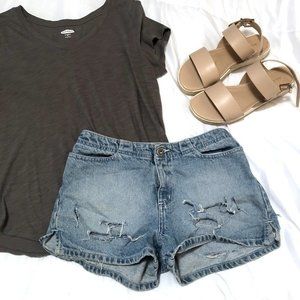 Aeropostle Distressed Jean Shorts • 2” Inseam